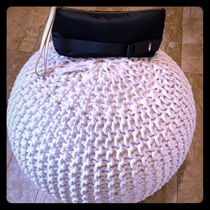 Fendi Clutch Black Satin Wristlet